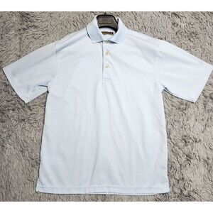 Cubavera Polo Shirt Mens Size Small Pineapple Embroidery Golf Casual Summer Blue